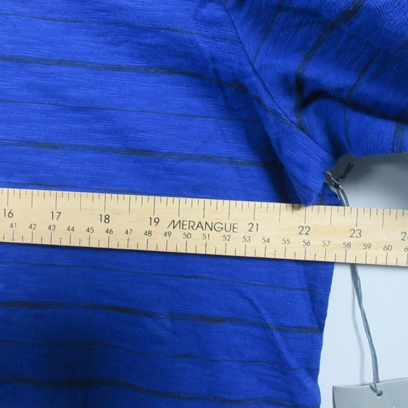 Habitat Long Sleeve Top Women XXL Blue Striped V Neck Cotton Comfy Casual 266 - Picture 5 of 9